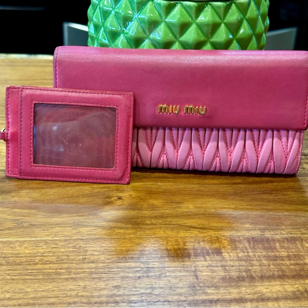 Miu Miu Rose Pink Clutch with Chain Detail